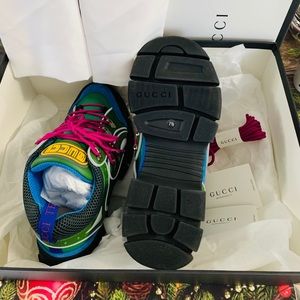 Flashstreak reflective leather suede &mesh sneaker